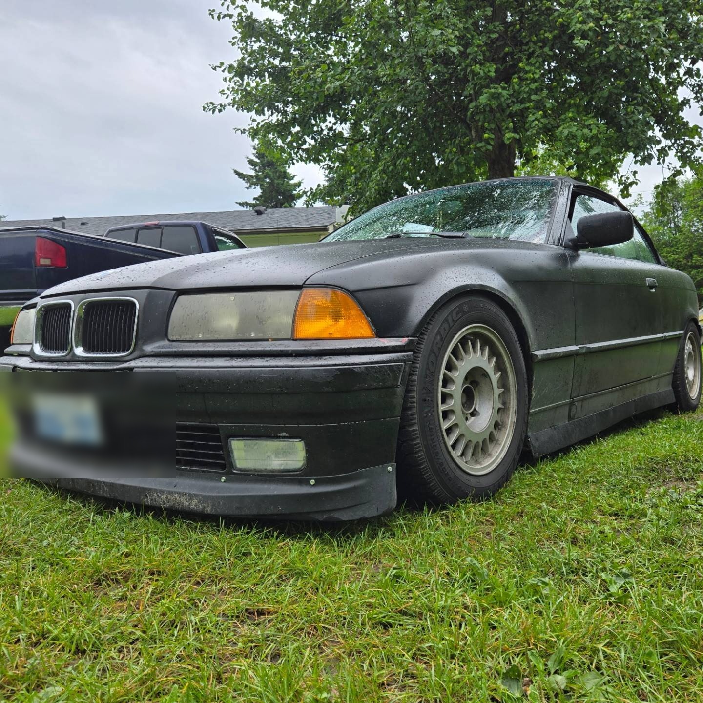 Finished BMW E36 convertible on BBS wheels