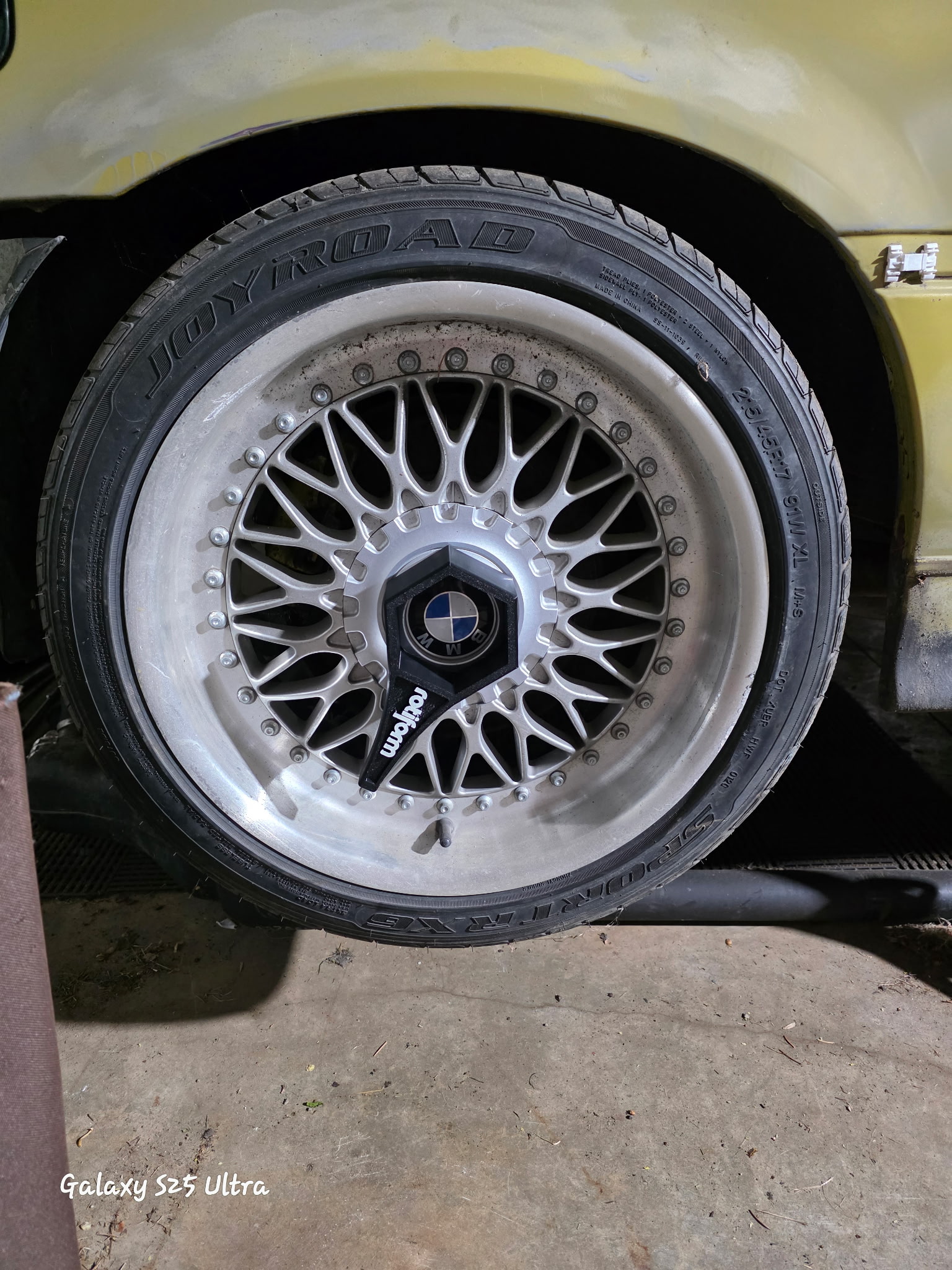 BBS wheel mounted and fitted on the car