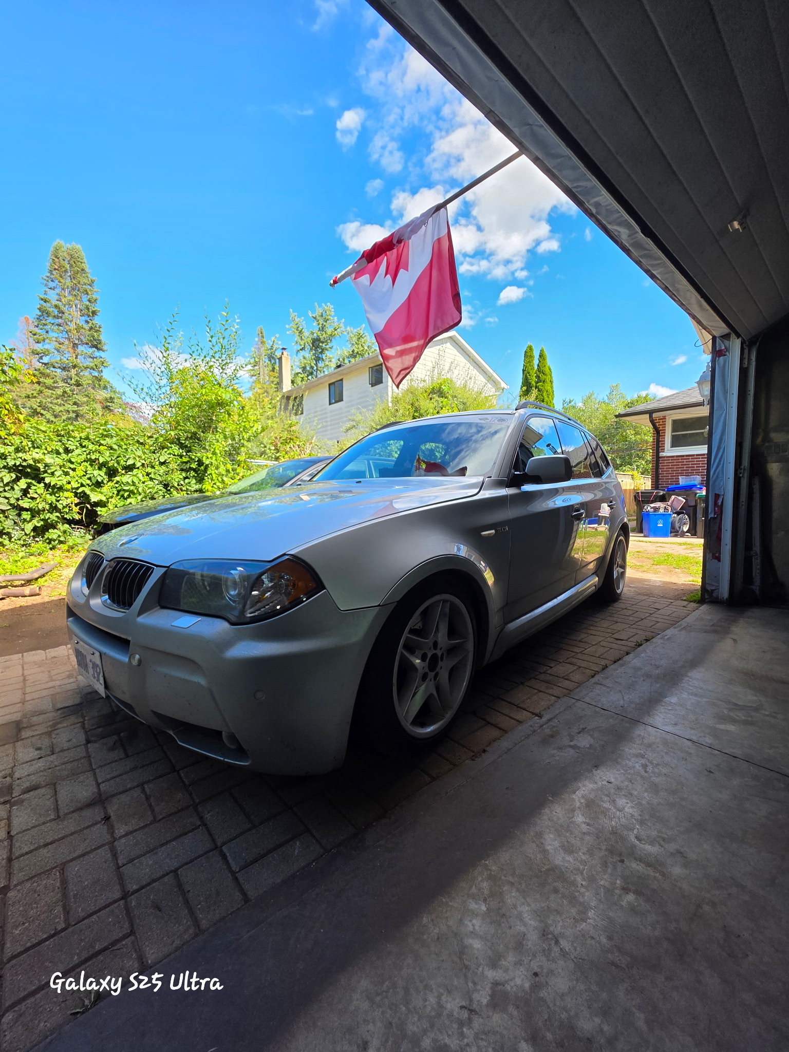 Finished BMW X3 in the driveway